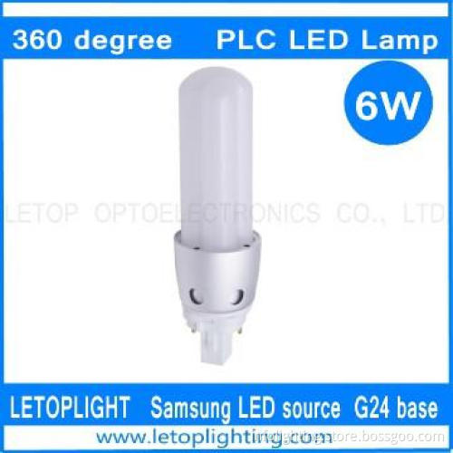 Hot selling 360 degree G24 6W PLC led lamp